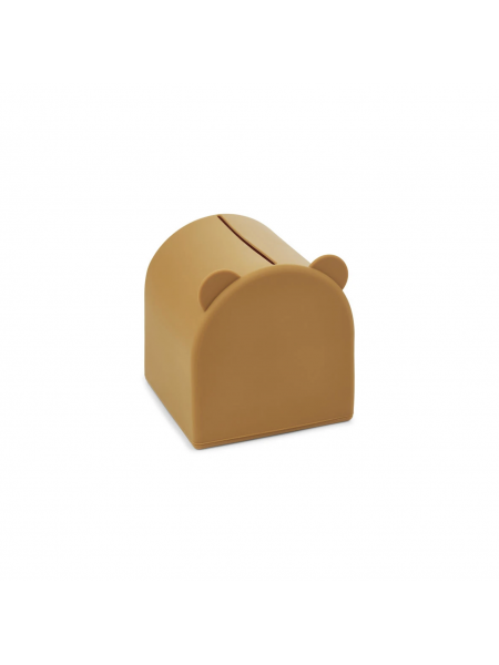 étui distributeur papier toilette rouleau silicone liewood ours oreille souple golden caramel sandy marron blanc beige pax