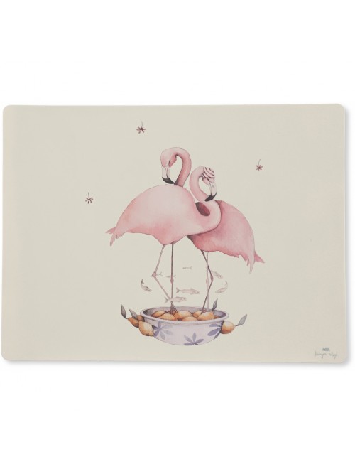 set de table silicone flamingo flamant rose Konges slojd konges manger repas à table